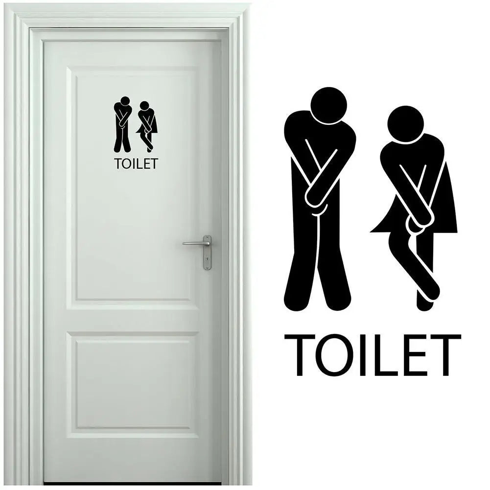 Creative Funny Toilet Wall/Door Stickers Bathroom Decoration Waterproof Decals Vinyl Wallpaper Poster Home Decor The Wall O E0O8