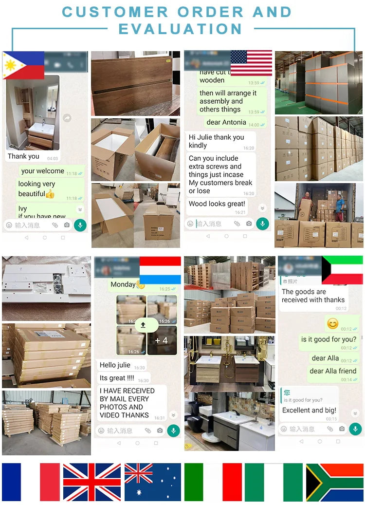 Wall-hung Bathroom Vanities Furniture Mounted Bathroom Waterproof Mirror Cabinet Double Wash Bathroom Cabinet