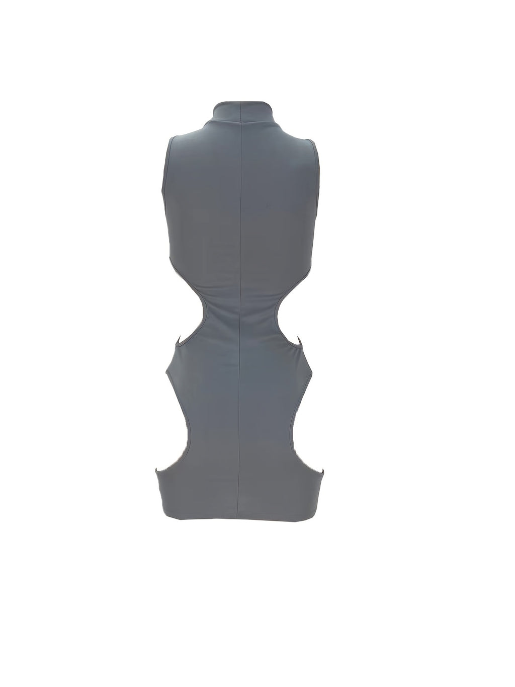 Cut Out Mock Neck Tank Dress, Sexy Bodycon Sleeveless Dress For Spring & Summer, Women's Clothing